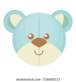 cute bear teddy isolated icon