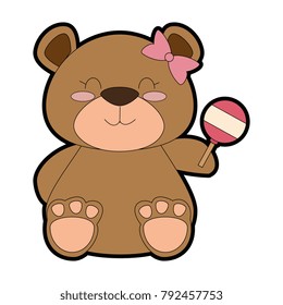 cute bear teddy with jingle bell