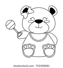 cute bear teddy with jingle bell