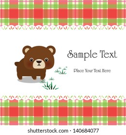 Cute bear with text