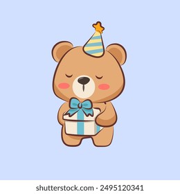 cute Bear Themed Birthday Party Clipart