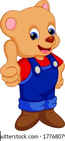 cute bear thumbs up