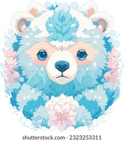 Cute Bear t-shirt design vector