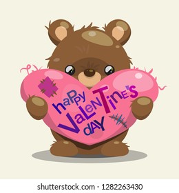 Cute bear for valentines day