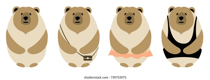 cute bear vector.