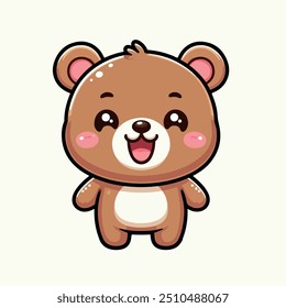 Ilustración de Arte vectorial de oso lindo 