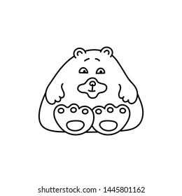 Cute bear. Vector cartoon illustration