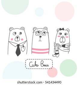 cute bear vector design illustration