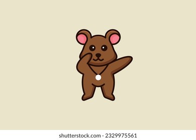 cute bear vector design template