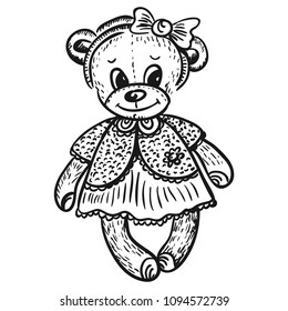 Cute bear. Vector illustration