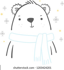 cute bear vector illustration