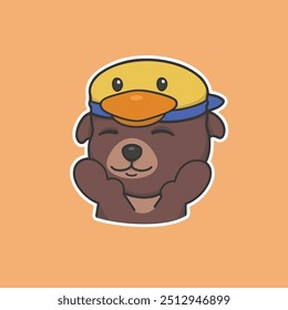 Ilustración linda del Vector del oso