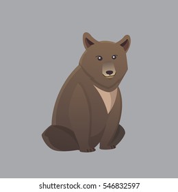 cute bear vector illustration Grizzly