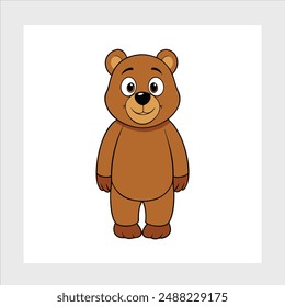 Icono de Ilustración vectorial de oso lindo