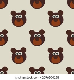 Cute bear Vector illustration seamless pattern. Great for textile,fabric,wrapping paper,and any print.Kids pattern.