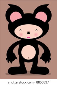 cute bear vector manga illustration! Very easy to pose or make your own edits