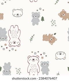 cute bear vector, Cute bear pattern, Daddy and me. Mommy and me, forest friends vector, baby bear vector, cute baby bear