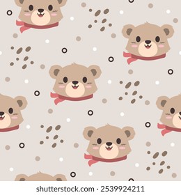 Design de moda de vetor de urso bonito 