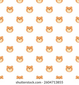 Cute Bear Vector Seamless Pattern Digital Paper – Adorable Cartoon Teddy Bears Background, Kids Nursery Animal Print, Hand-Drawn Forest Wildlife Design for Scrapbooking, Fabric, Wallpaper, and Crafts