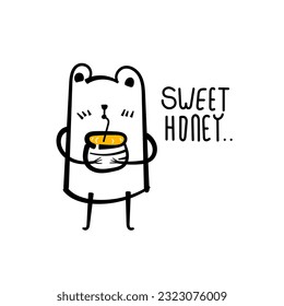 cute bear vector for tee print and background wallpaper

