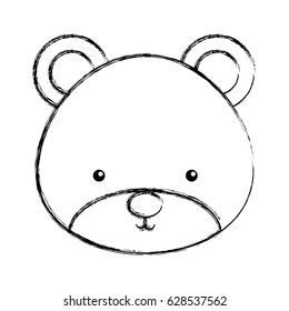 cute bear woodland icon