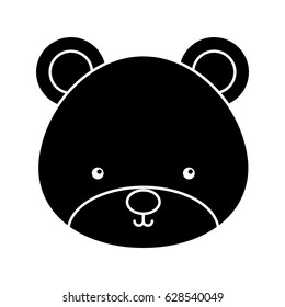 cute bear woodland icon