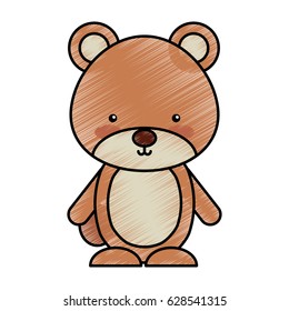 cute bear woodland icon