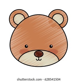 cute bear woodland icon