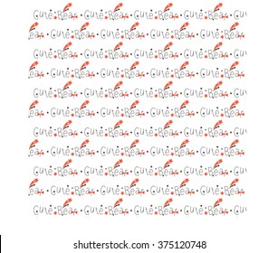cute bear words pattern