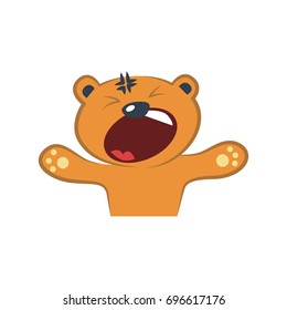 Cute bear yelling