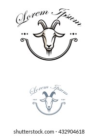 Cute Beard Goat Icon