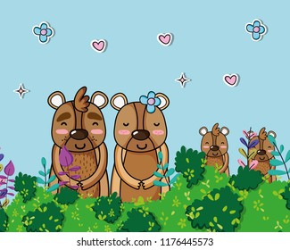 Cute bears animals cartoons