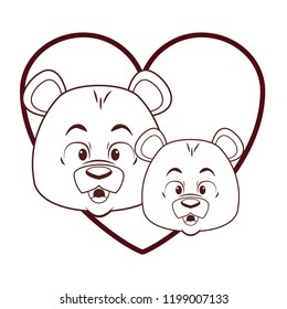 Cute bears cartoon