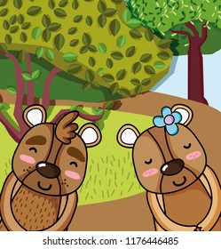 Cute bears cartoons