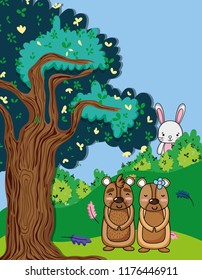 Cute bears cartoons