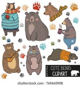 Cute bears clipart