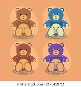 Cute bears drawing vector art.