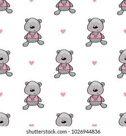 cute bears  seamless pattern