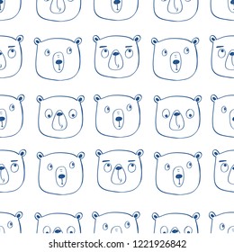 Cute bears seamless pattern vector illustration for t-shirt design.. Vector illustration design for fashion fabrics, textile graphics, prints.
