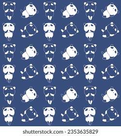 Cute bears seamless patterns, hand-drawn style used for fabric, textile, print, background and decorative wallpaper or background 
