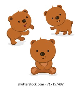 Cute bears. Vector illustration.
