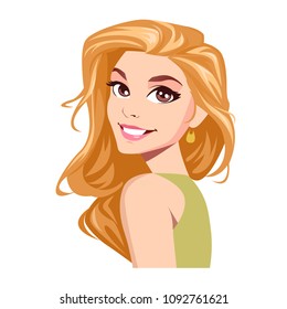 Cute beaufifull young woman smiling  on white background
