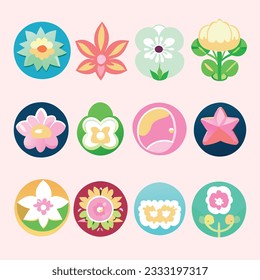 cute and beautiful abstract icons for you