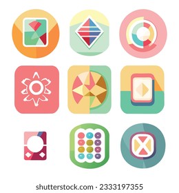 cute and beautiful abstract icons for you