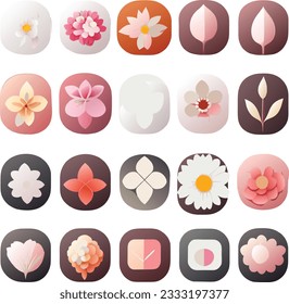 cute and beautiful abstract icons for you