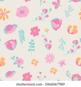 Cute and beautiful ballerinas flowers print pattern graphic tee design for kids market as vector
