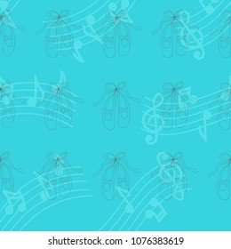Cute and beautiful ballet seamless pattern vector