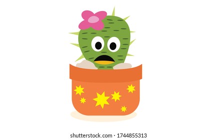 Cute and beautiful cactus for decoration,Vector flower concept.