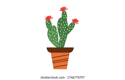 Cute and beautiful cactus for decoration,Vector flower concept.