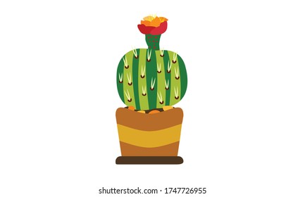 Cute and beautiful cactus for decoration,Vector flower concept.